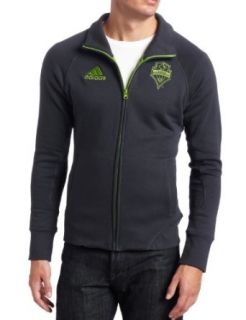MLS Seattle Sounders FC Fleece Jacket (Dark Shale, Rave Green, XS)  Sports Fan Outerwear Jackets  Clothing