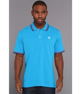 Boast Tipped Pique Polo Mens Short Sleeve Pullover (Blue)
