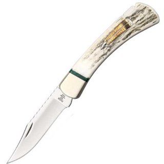 Buck WBC Turkey Feather Folding Hunter Hunting Knife  Hunting Folding Knives  Sports & Outdoors