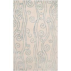 Casual Somerset Bay Hand tufted Bacelot Bay Ivory Beach inspired Wool Rug (5 X 8)