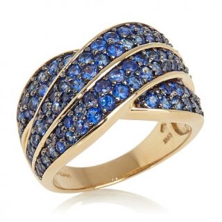 Victoria Wieck 1.89ct Blue Sapphire 14K Overlay Band Ring