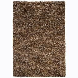 Casual Handwoven Poras New Zealand Wool Shag Rug (5 X 76)