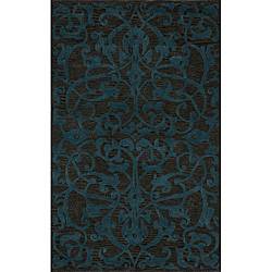 Hand tufted Shimmer Scroll Charcoal Rug (8 X 10)