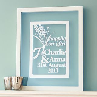 personalised wedding papercut art by ant design gifts