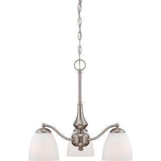 Nuvo Patton 3 light Brushed Nickel Fluorescent Chandelier
