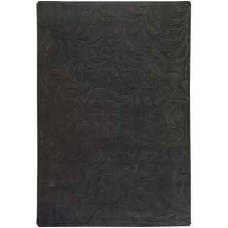 Candice Olson Loomed Black Floral Plush Wool Rug (8 X 11)