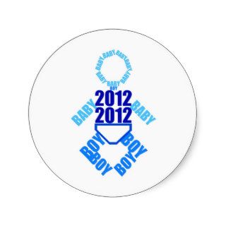 Expecting Baby Boy in 2012 Sticker
