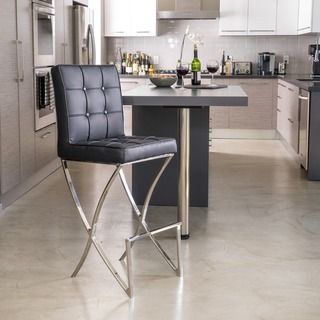 Christopher Knight Home Markson Black Leather Barstool