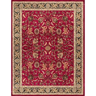 Dorchester Red/ Charcoal Rug (52 X 77)