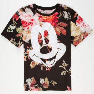 Mickey Face Boys T Shirt Black In Sizes Large, Small, Medium, X Large For