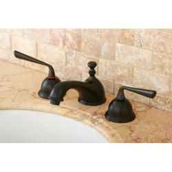 Oil rubbed bronze Double handle Widespread Bathroom Faucet