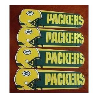 Ceiling Fan Designers 42SET NFL GRB NFL Green Bay Packers Football 42 In. Ceiling Fan Blades OnLY   Green Bay Packers Lamp  