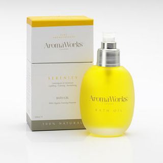 serenity bath oil by aromaworks