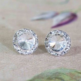 davina chunky crystal stud earrings by anusha