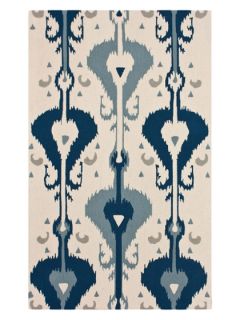 Blue Ikat Hand Hooked Rug by nuLOOM