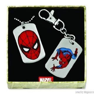 Marvel Comics Spiderman Keyring and Dog Tag with Chain) Boxed Gift Set Clothing