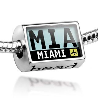 Beads "Airport code "MIA / Miami" country United States   Pandora Charm & Bracelet Compatible NEONBLOND Jewelry & Accessories Jewelry