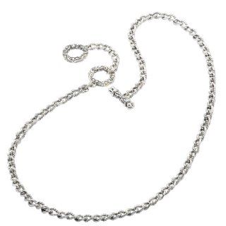 925 Silver Oxidized Round Cable Link Chain Necklace  18+2 IN Jewelry