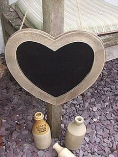 heart chalkboard by the hiding place