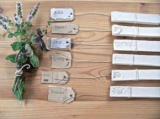 ceramic plant markers by little brick house ceramics