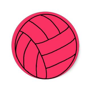 Pink Volleyball Sticker