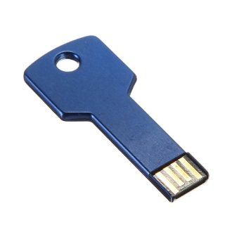 4GB Metal Key USB 2.0 Flash Drive (Dark  Blue)