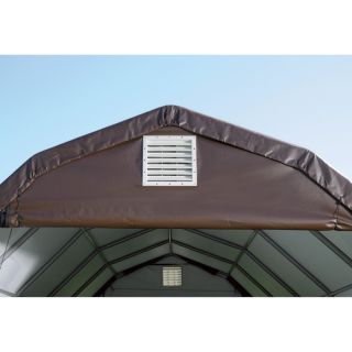 ShelterLogic 12Ft.W Homestead Barn Style Garage — 24ft.L x 12ft.W x 9ft.H, Gray, Model# 97153  Barn Style Instant Garages