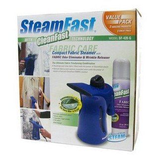 SteamFast SF 435 G CleanFast Compact Fabric Steamer plus CleanFast Fabric Solution   Clothes Steam Generators