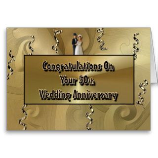 Congratulations On Your 50th Wedding Anniversary Greeting Cards