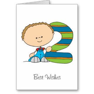 1nd Birthday   Greetings card   Boy