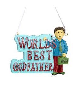 Personalized World's Best Godfather Ornament   Decorative Hanging Ornaments