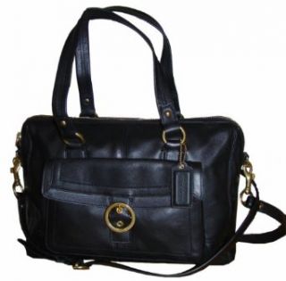 Coach Penelope Leather Buckle Zip Satchel Convertible Bag 19129 Black Clothing