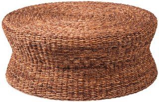 Grass Roots Lanai Round Rattan Coffee Table   Woven Table