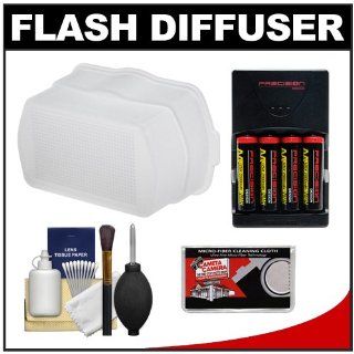 Precision Design PD FD430 Bounce Flash Diffuser + Batteries + Cleaning Kit for Canon Speedlite 430EX & 430EX II  Camera Flash Light Diffusers  Camera & Photo