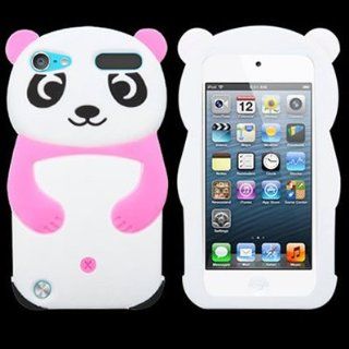 CoverON(TM) Soft Silicone HOT PINK WHITE Skin Cover Case with PANDA Design for APPLE IPOD TOUCH 5 [WCH430] Cell Phones & Accessories