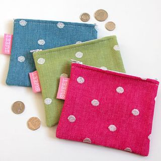 dotty coin purse by sweet home london