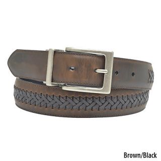 Columbia Leather Braid Belt with Reversible Buckle 433493