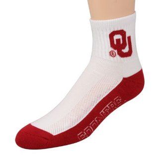 Oklahoma Sooners White Crimson Quarter Socks  Football Socks  Sports & Outdoors