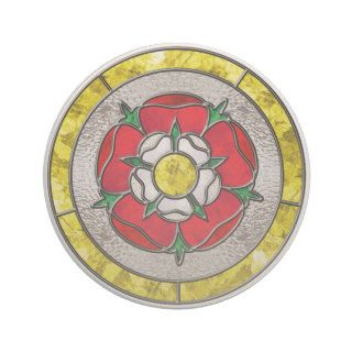 Tudor Rose Stained Glass Drink Coasters