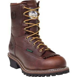 Georgia 8in. Waterproof Logger Boot — Dark Brown, Model# G7113  Work Boots