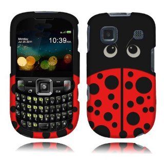 ZTE Z431 Red Lady Bug Textured Hard Cover Cell Phones & Accessories