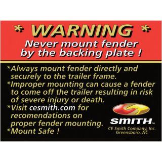 C.E. Smith Jeep-Style Steel Fender with Skirt — Fits 8in., 10in. or 12in. Wheel, 23 3/4in.L x 8 1/2in.W x 7 3/8in.H, Model# 18402T  Trailer Fenders