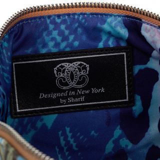 Sharif Digital Print Leather Trimmed Crossbody Bag