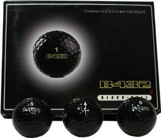 B432 Black Golf Ball (1 Dozen)  Trick And Novelty Golf Balls  Sports & Outdoors