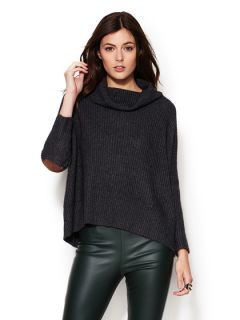 Cashmere Boxy Elbow Patch Sweater by Autumn Cashmere