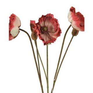 Distinctive Designs DH 444 DKANPC DIY Flower 26 in. L Dark Mauve Artificial French Poppy, 1 Bloom, 1 Bud   Pack of 12  Mixed Flower Arrangements  Patio, Lawn & Garden