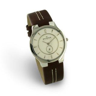 Skagen Men's Brown Leather Watch #433LSL Watches
