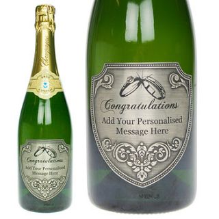 personalised congratulations champagne by giftsonline4u