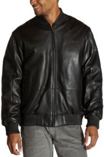 Sean John Men's Leather Flight Jacket, Black, Large at  Mens Clothing store Outerwear