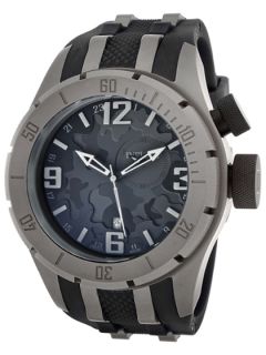 Mens Coalition Forces Black and Gray Camouflage Dial Watch by Invicta
